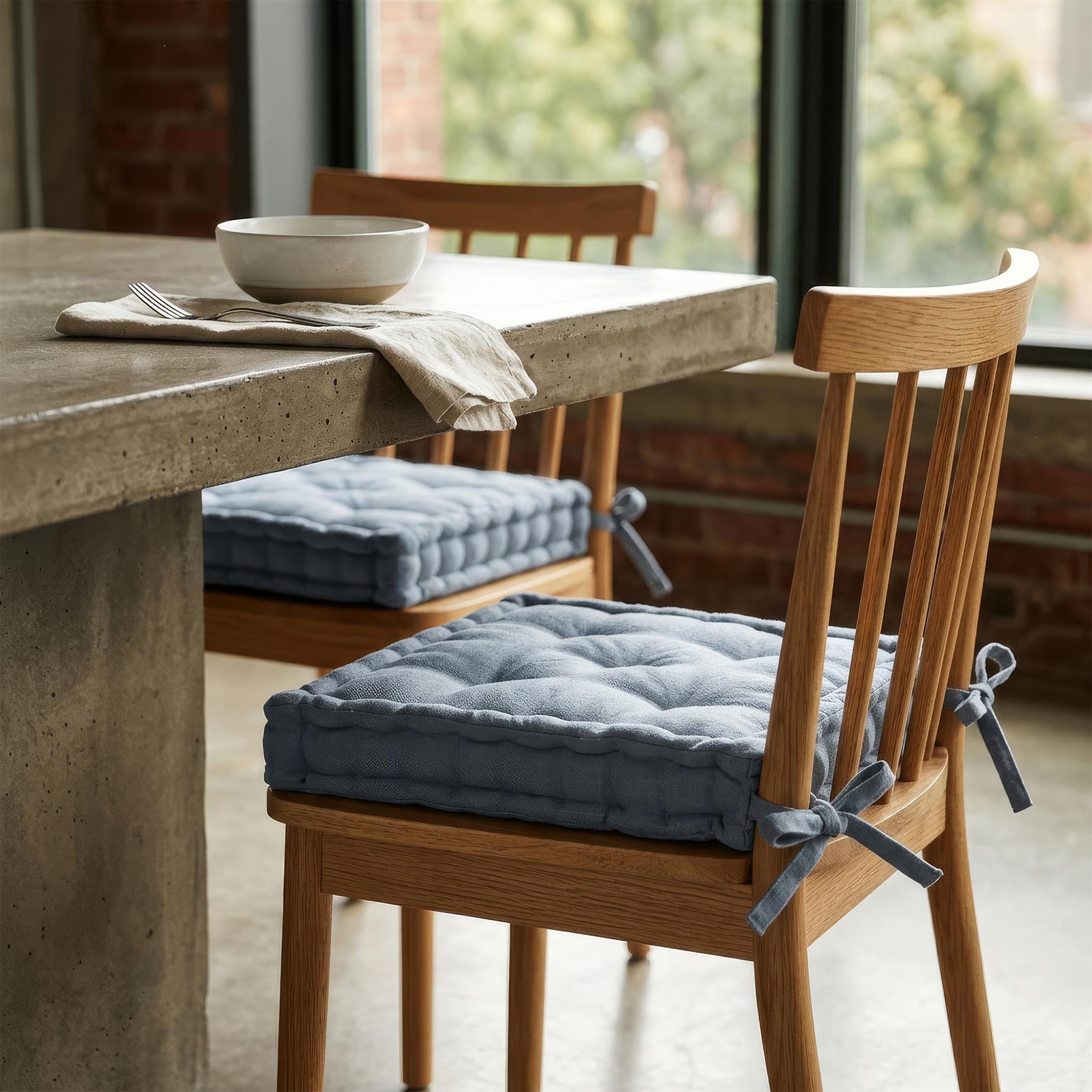 Deluxe Square Seat Pad - 40 x 40cm - Grey