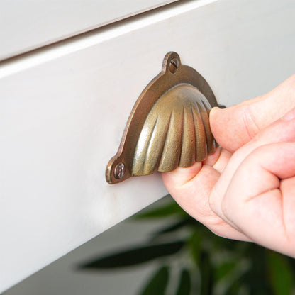 Fluted Drawer Pull - W95 x H50mm - Raw