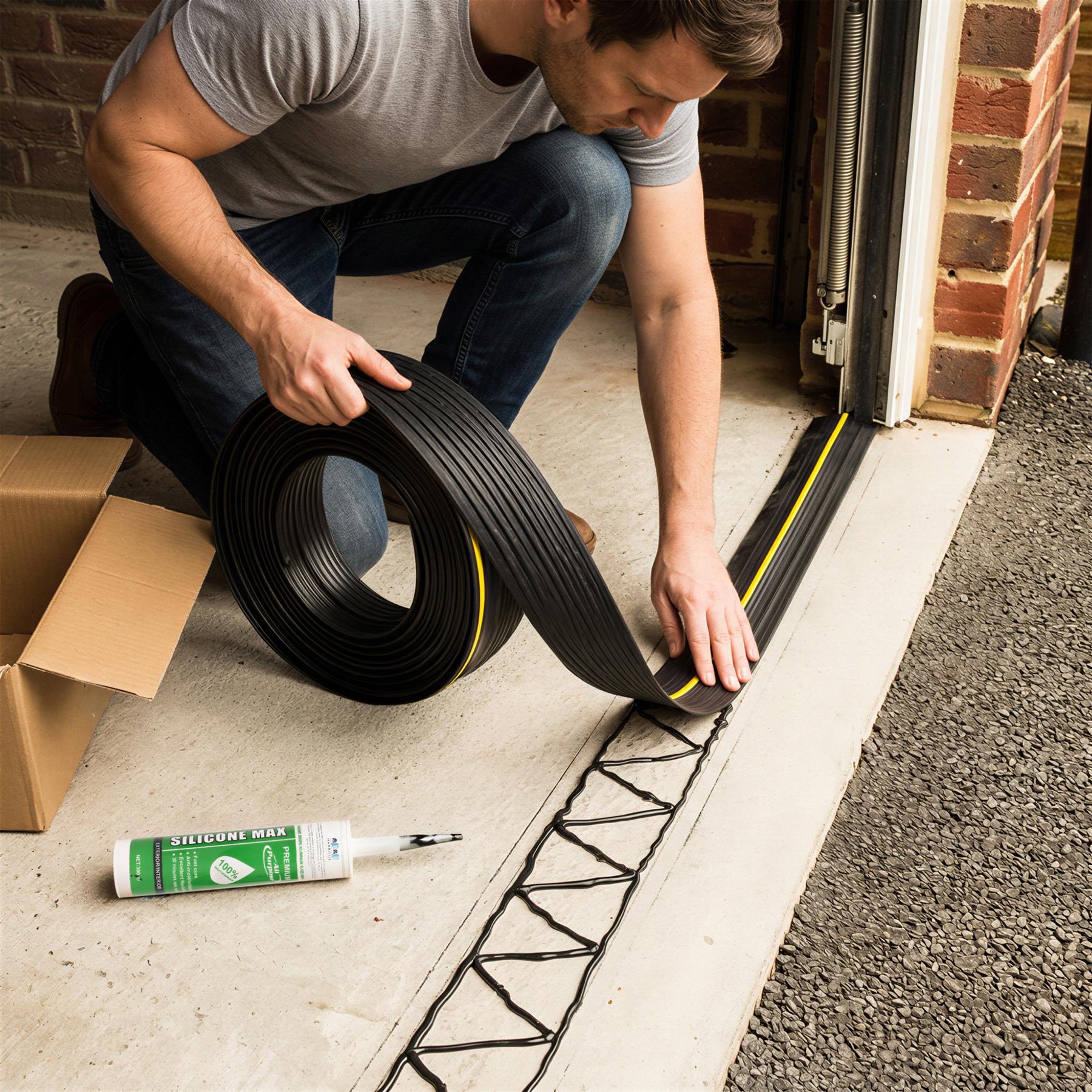Universal Garage Door Seal Strip - 8ft / 2.44m