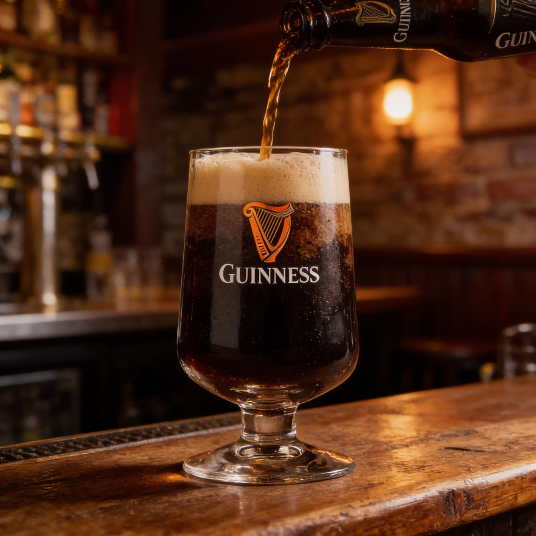 Guinness 2pc 420ml Embossed Glass Goblet Set