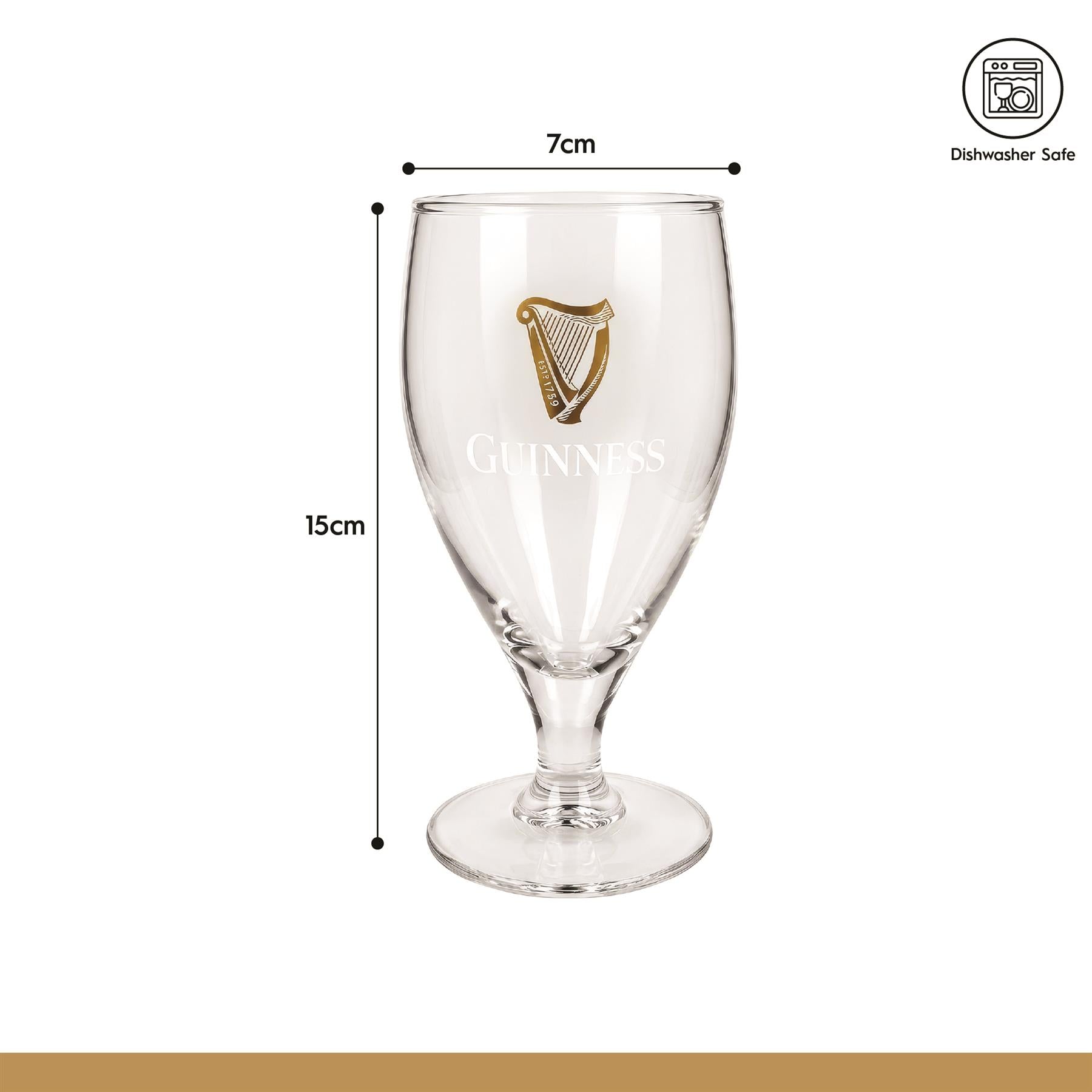 Guinness 2pc Stemmed Half Pint Glass Set