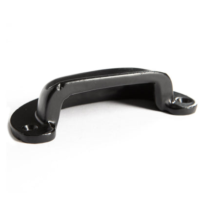 Wide Lipped Drawer Pull - W95 x H40mm - Black