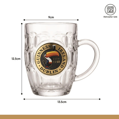 Guinness Toucan Dimpled Glass Tankard
