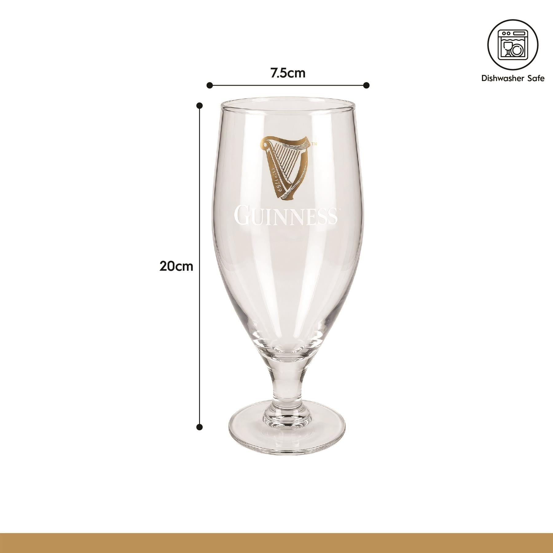 Guinness 2pc Stemmed Pint Glass Set