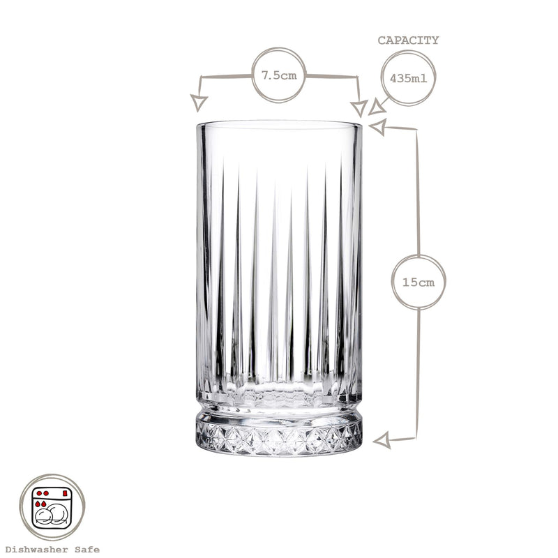 435ml Elysia Highball Glass - By Pasabahce