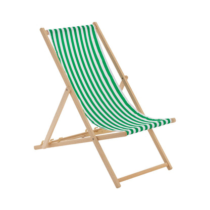 Traditional Garden Beach Style Adjustable Deck Chair Blue and White stripes Harbour Housewares Deck Chair