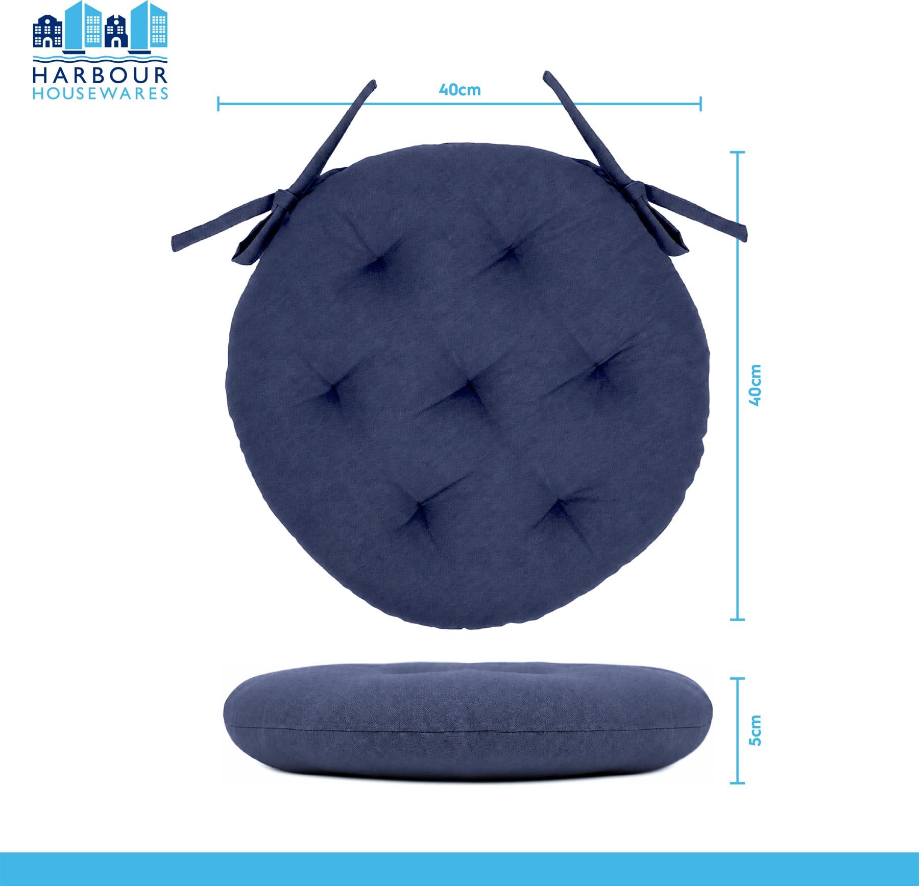 Round Seat Pad - 40 x 40cm - Grey
