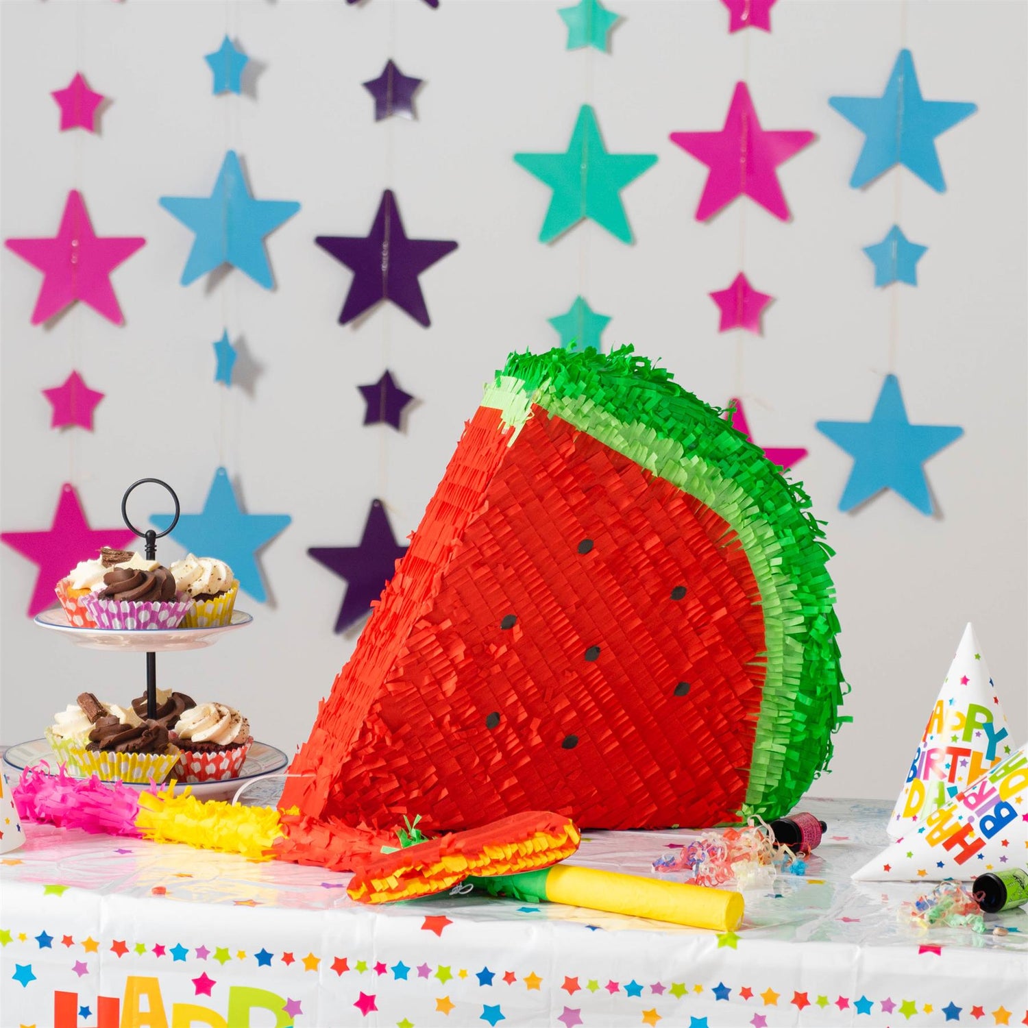 Watermelon Pop-Out Pinata with Blindfold