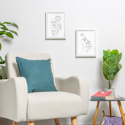 A4 (8" x 12") Photo Frames with A5 Mounts - White - Pack of 3
