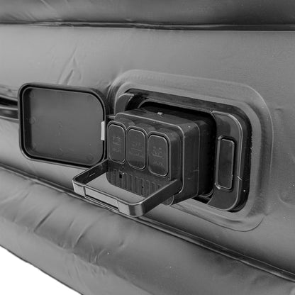 Double Airbed with Removable Electric Pump - Black/Grey
