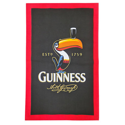 Guinness Toucan Tea Towel - 43.5 x 68cm - Black/Red