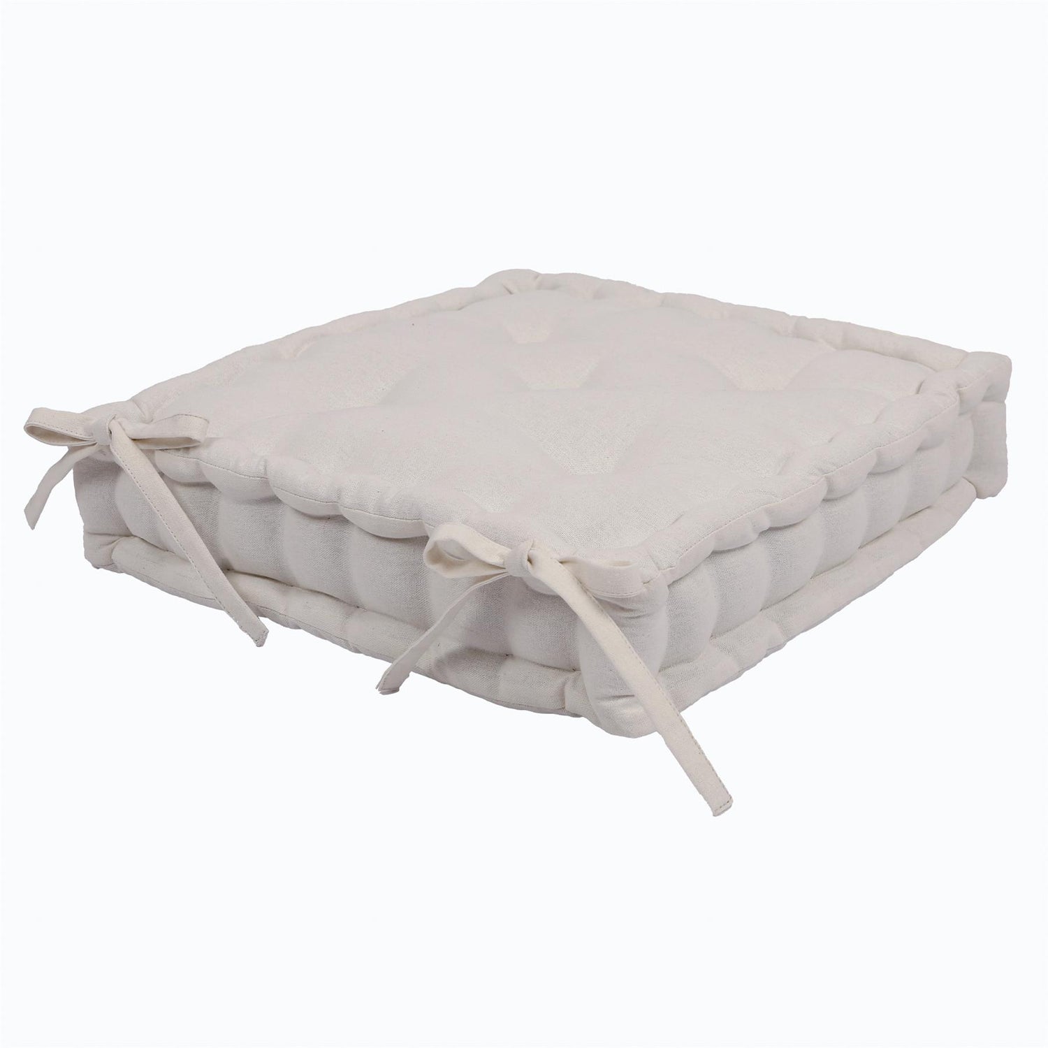 Deluxe Square Seat Pad - 40 x 40cm - Cream
