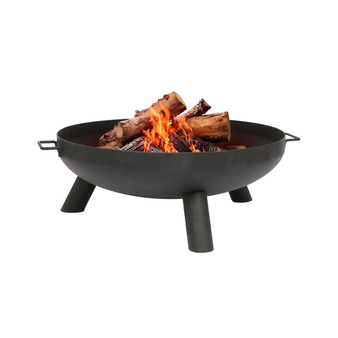 Round Iron Fire Pit - 68cm - Black - By Hammer &amp; Tongs