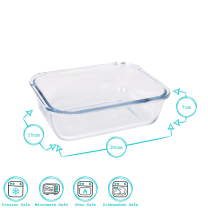 Rectangular Glass Cake Dish - 20cm x 15cm