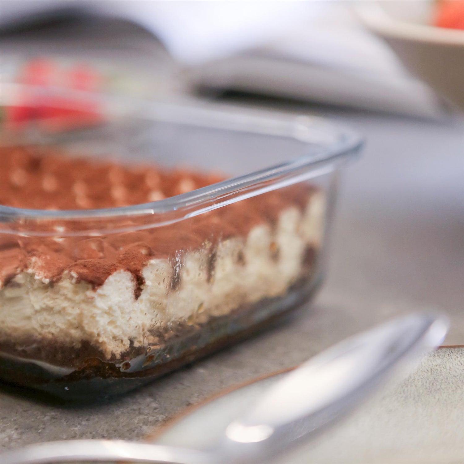 Rectangular Glass Cake Dish - 17cm x 12.5cm
