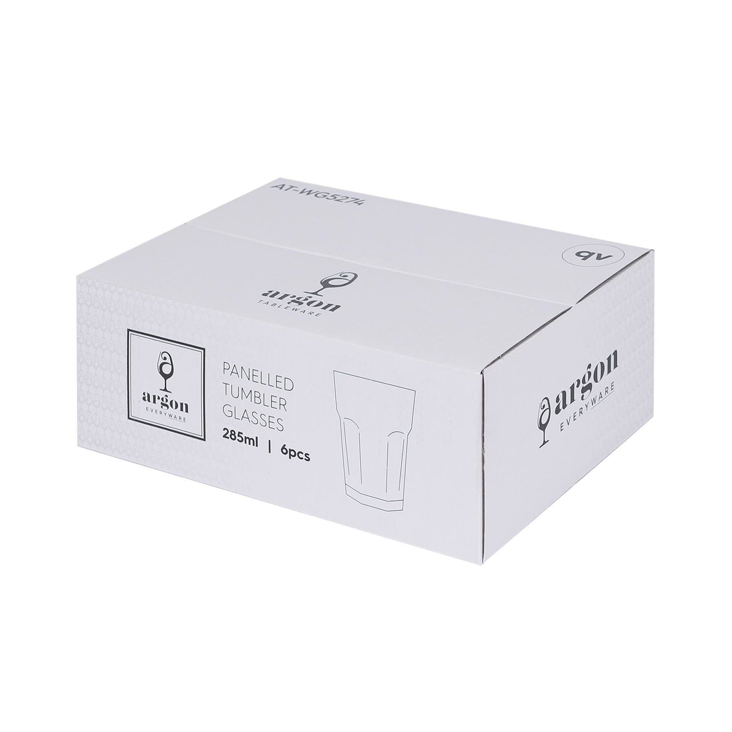 285ml Panelled Glass Tumbler