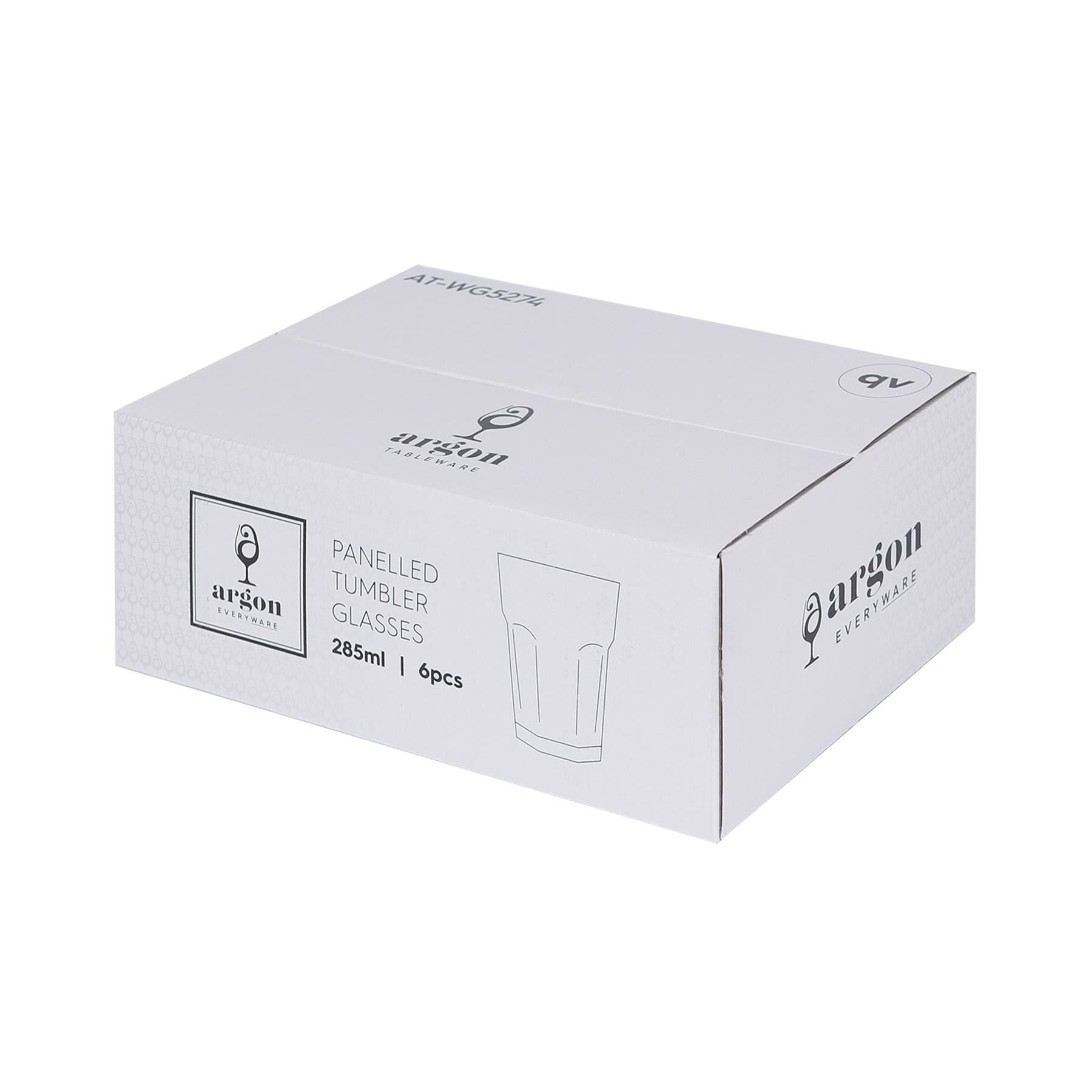 285ml Panelled Glass Tumbler