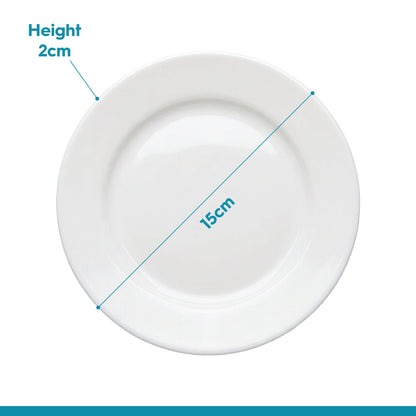 Round Opalware Side Plate - 15cm - White