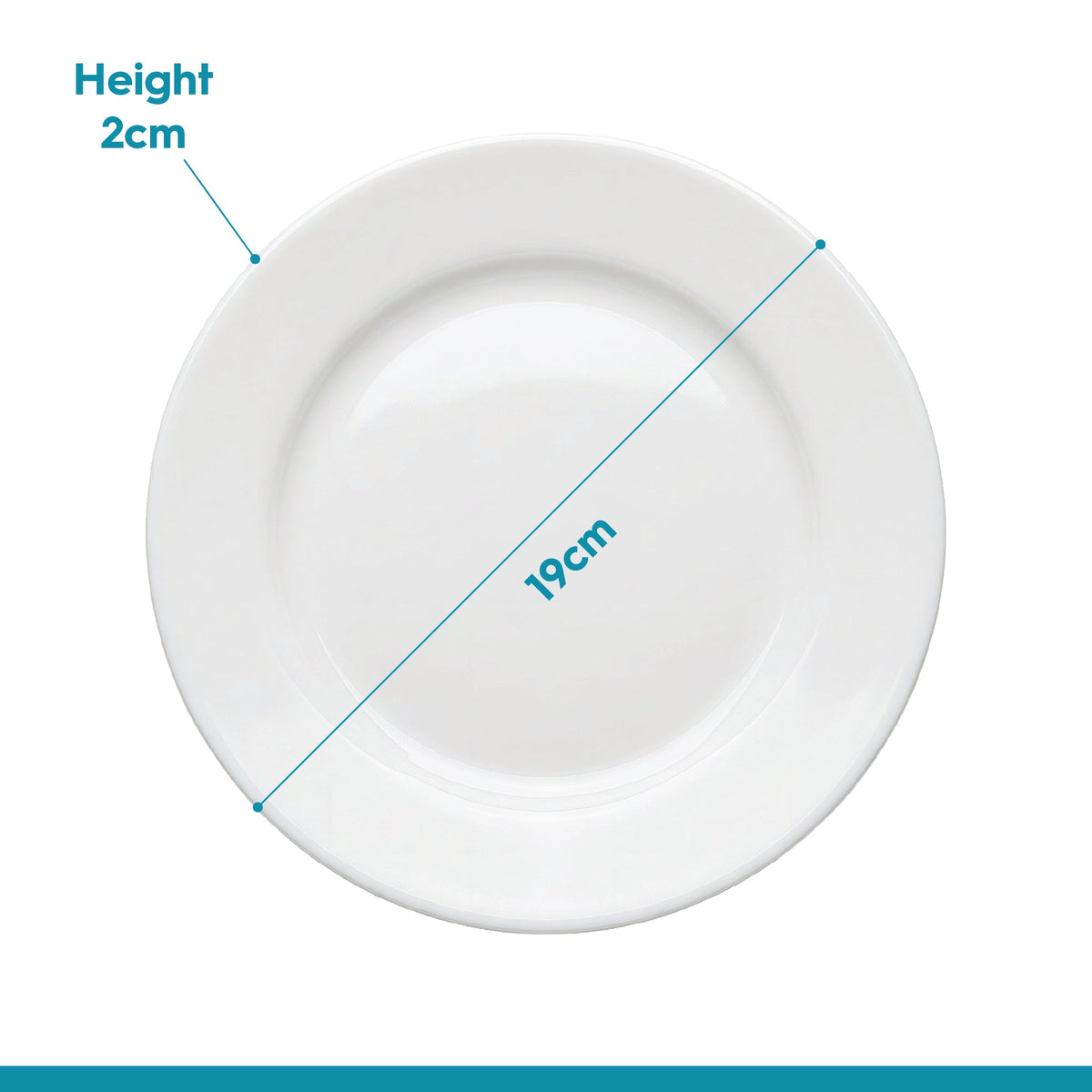 Round Opalware Dessert Plate - 19cm - White