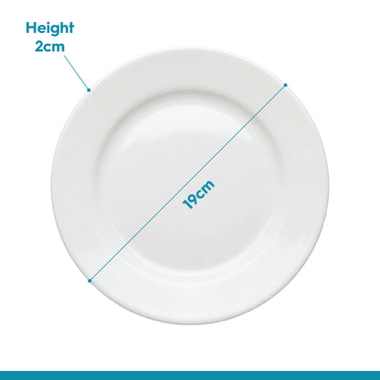 Round Opalware Dessert Plate - 19cm - White