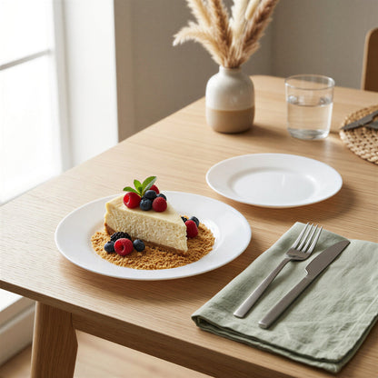 Round Opalware Dessert Plate - 19cm - White