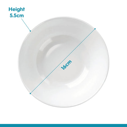 Round Opalware Cereal Bowl - 16cm - White