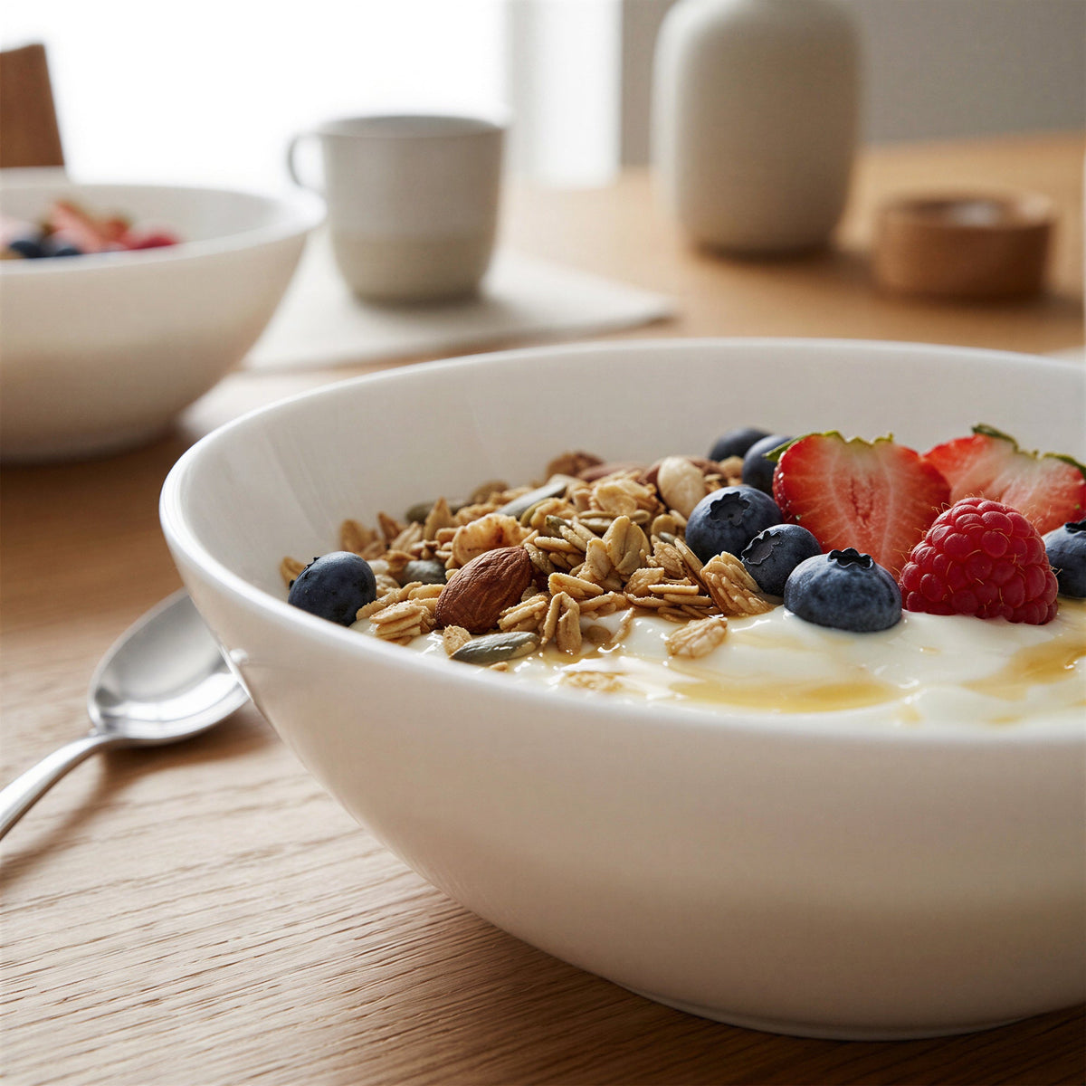 Round Opalware Cereal Bowl - 16cm - White