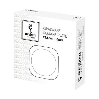 Square Opalware Buffet Dinner Plate - 22.5cm - White