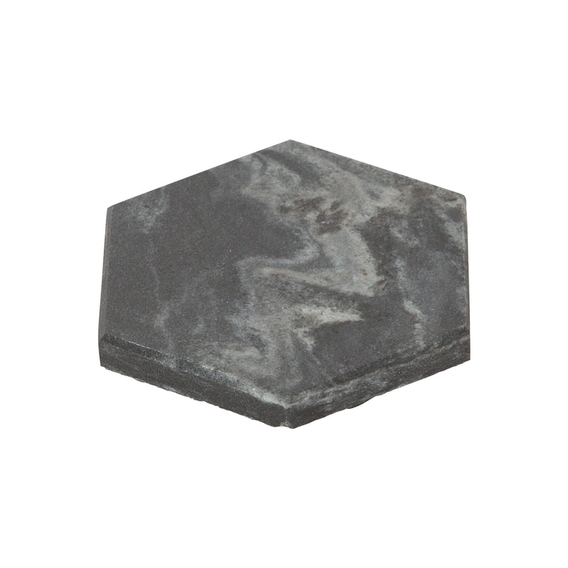 Hexagonal Marble Coaster - 10cm - By Argon Tableware