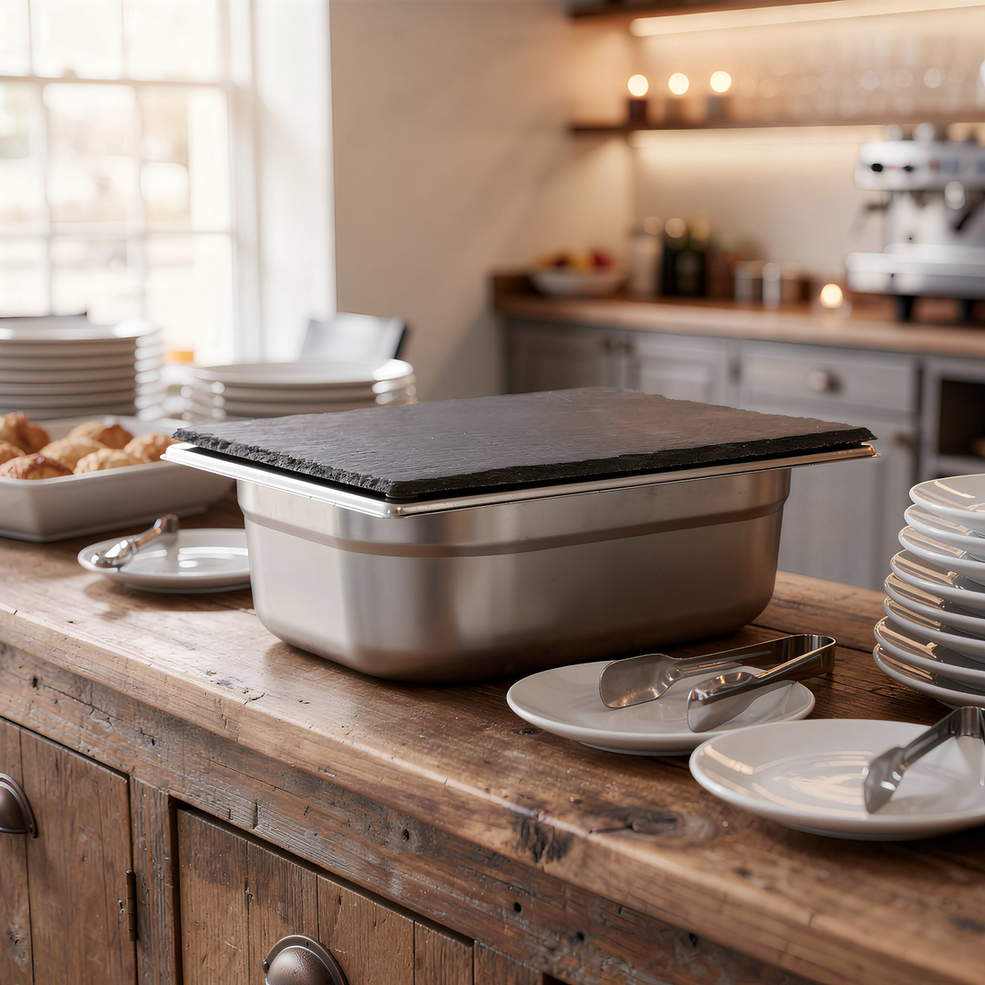 Natural Slate Gastronorm Lid - 1/2