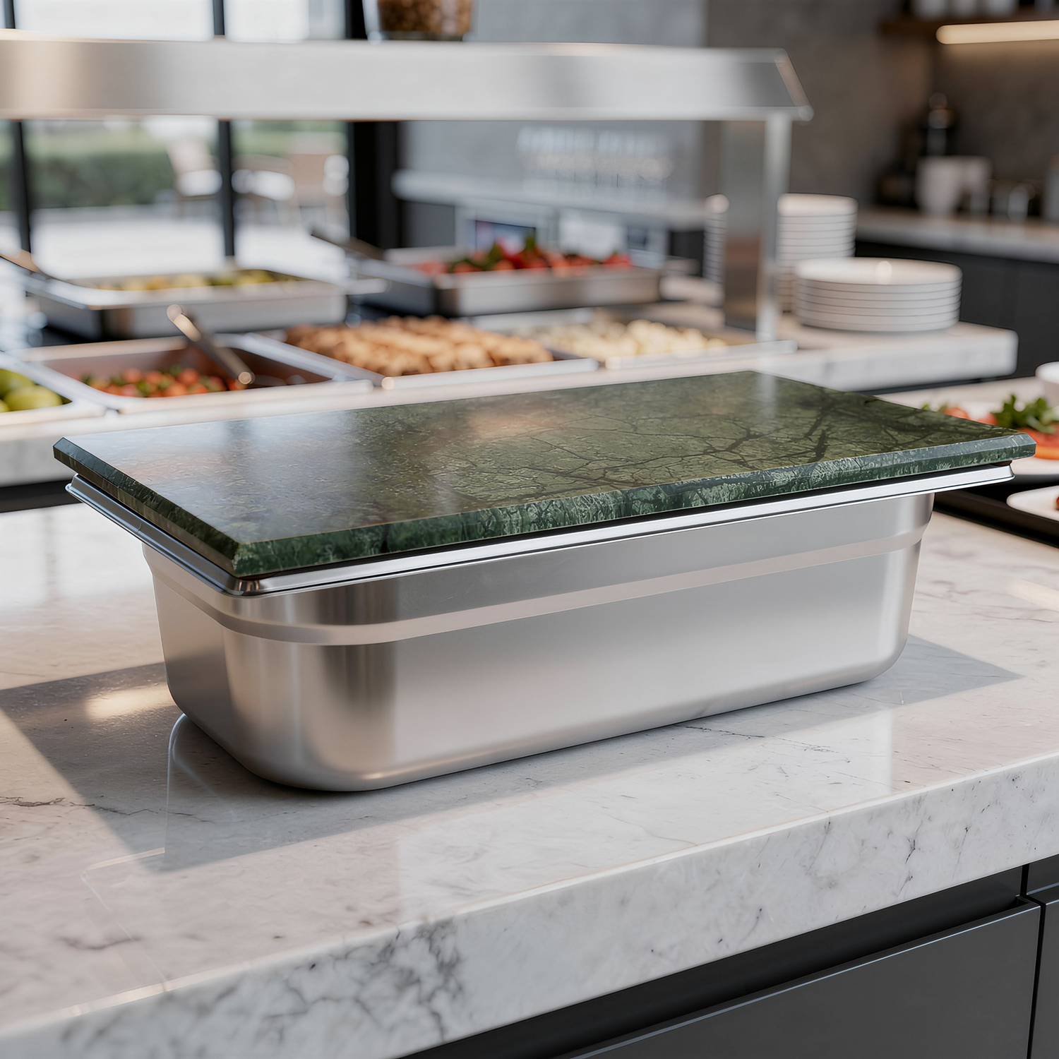 Marble Gastronorm Lid - 1/3 - Green