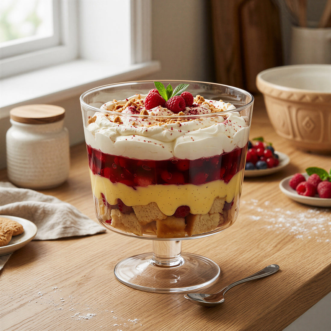 3L Glass Trifle Bowl