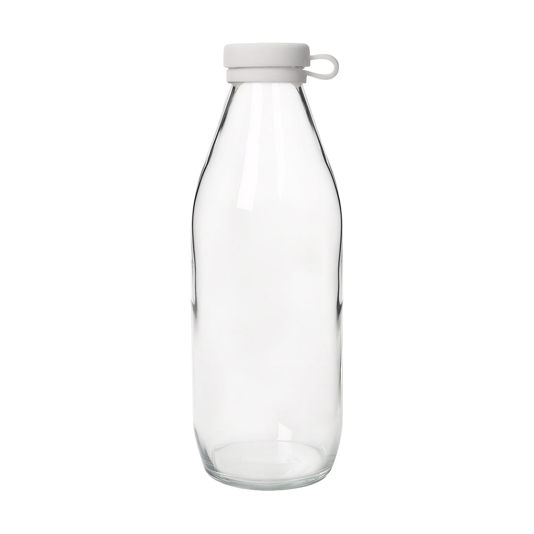 Glass Milk Bottle with Silicone Lid - 1 Litre