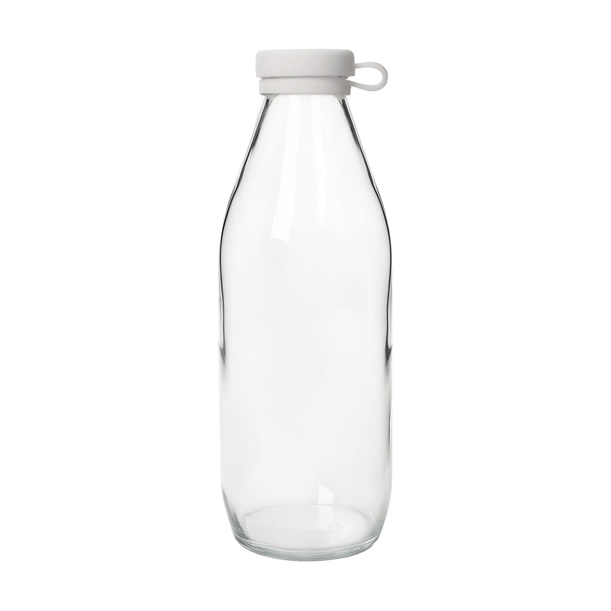 Glass Milk Bottle with Silicone Lid - 1 Litre