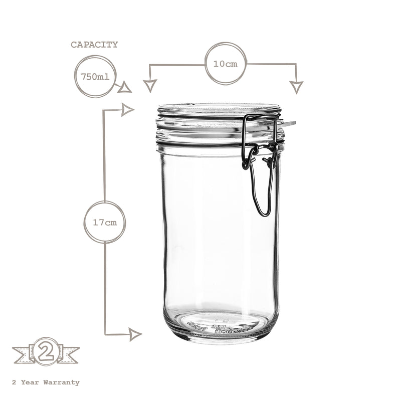 Bormioli Rocco Fido Glass Storage Jar - 750ml