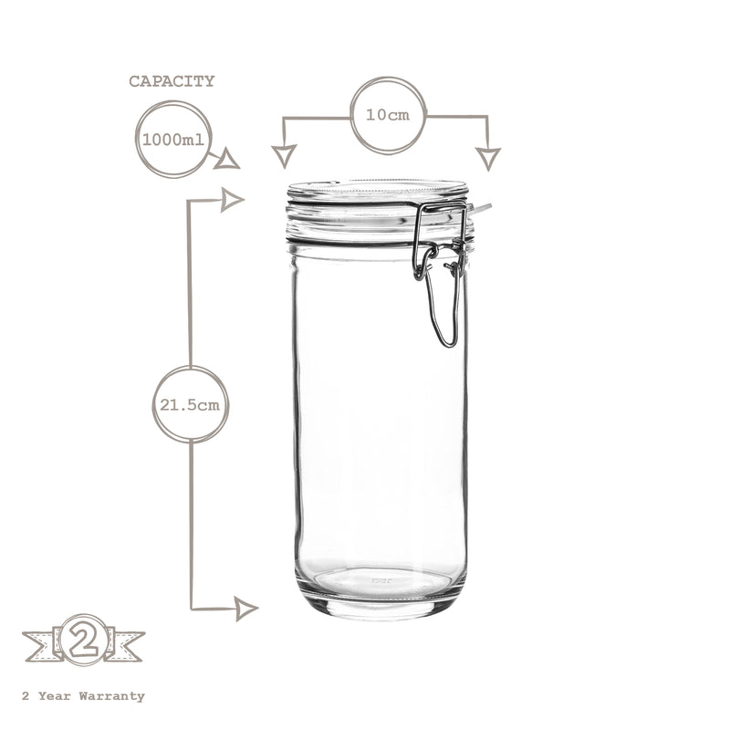 Bormioli Rocco Fido Glass Storage Jar - 1 Litre