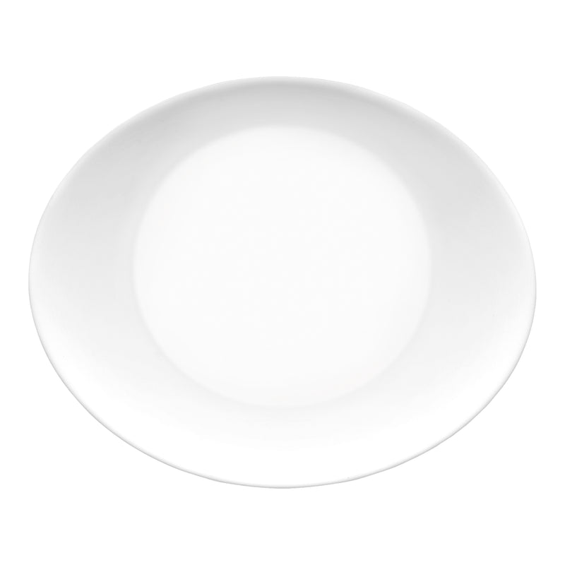 White 32cm Prometeo Oval Glass Steak Plate - By Bormioli Rocco