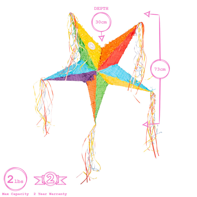 2pc Star Pinata Set with Blindfold - By Fax Potato