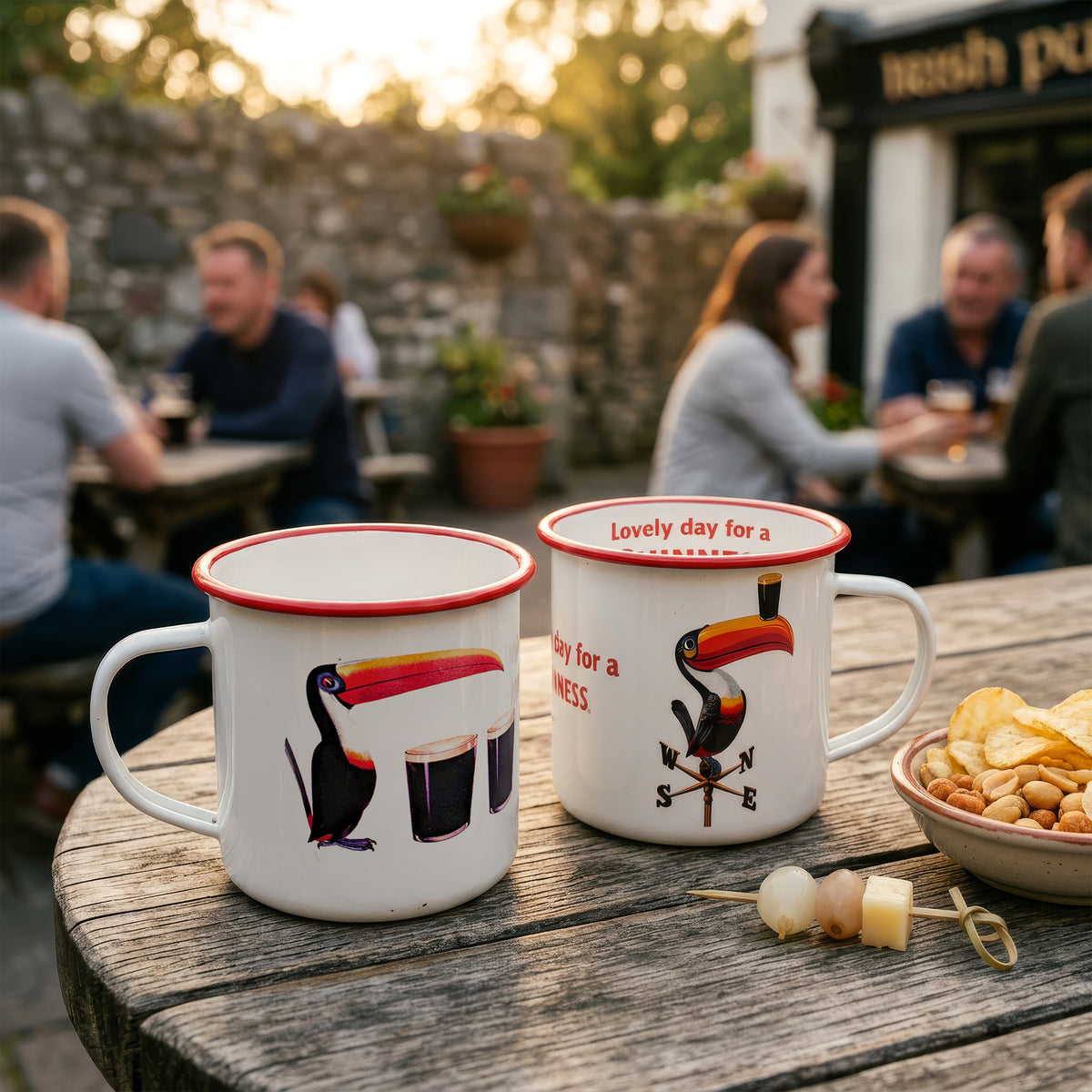 250ml Toucan Enamel Mug - White