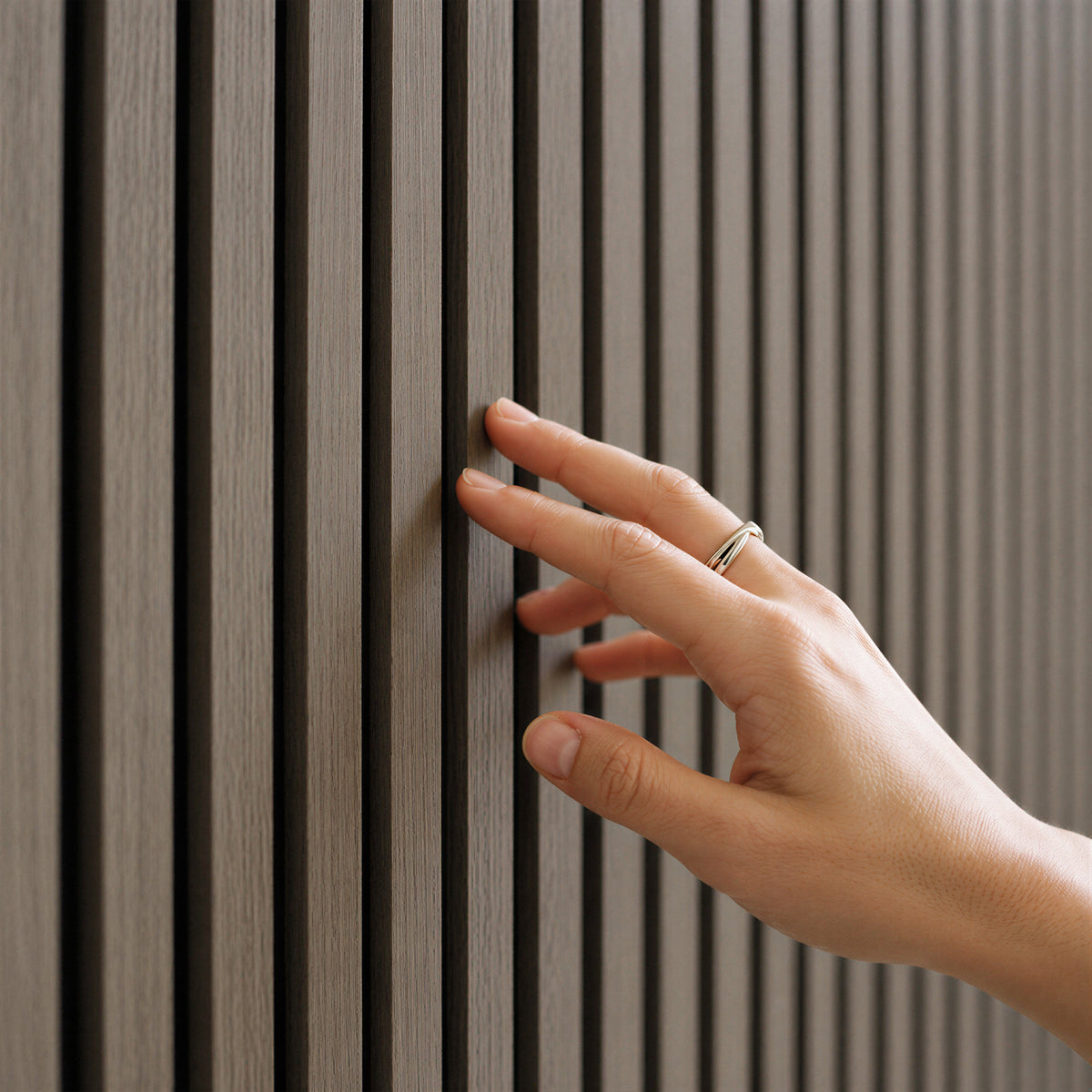 Wooden Acoustic Wall Panel - 120 x 60cm - Grey/Black