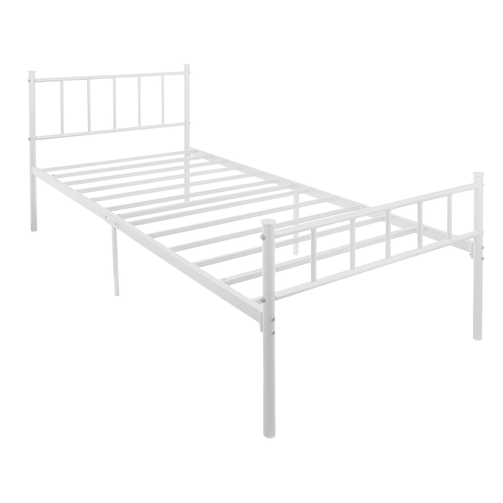 3ft Single Metal Bed Frame - White