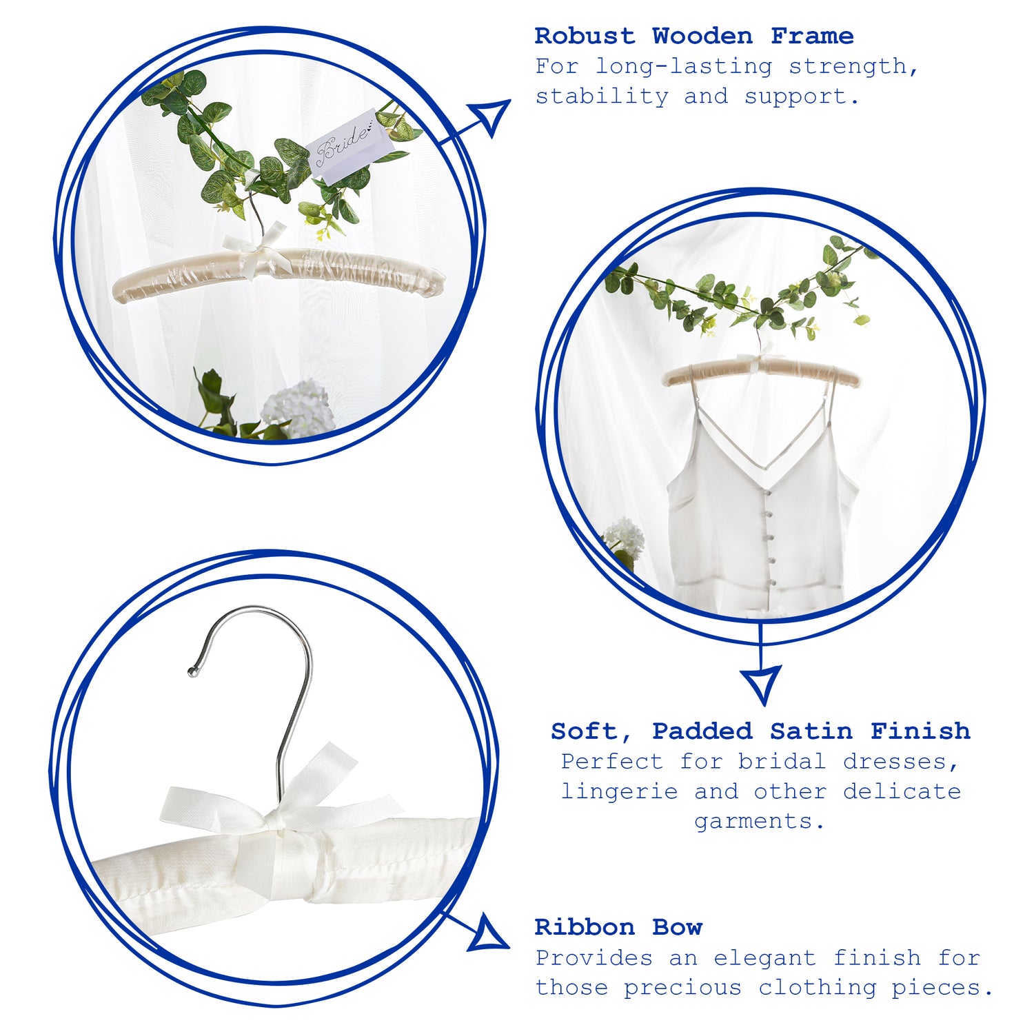 Padded Satin Clothes Hanger