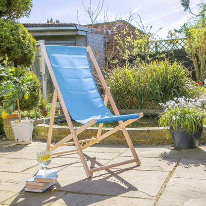 summer beach holiday folding wooden deckchair