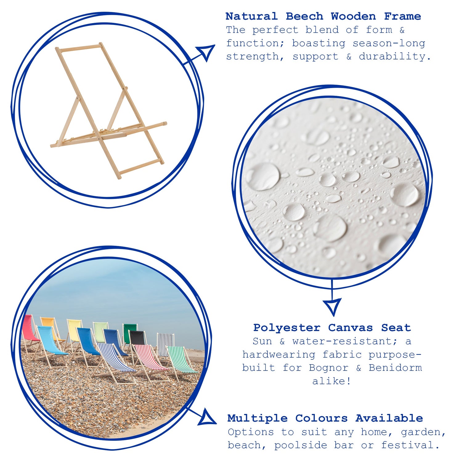 Harbour Housewares Beach Deck Chair Detail