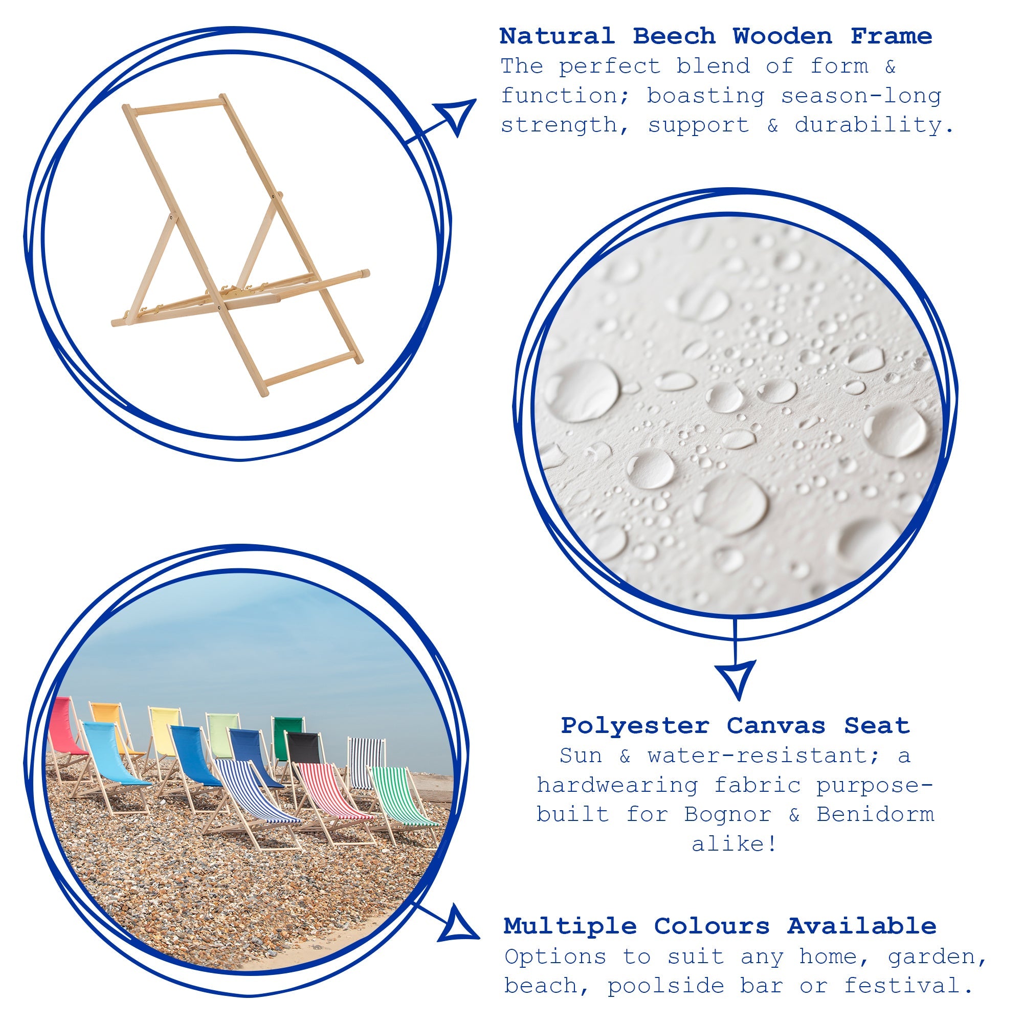 Harbour Housewares Beach Deck Chair Detail