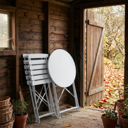 2 Seater Sussex Bistro Set - Round - White