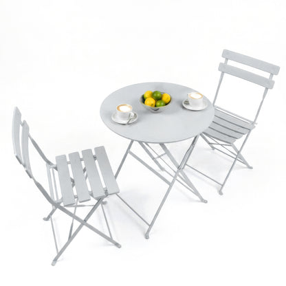 Harbour Housewares 3 Piece Sussex Bistro Set - Round - White