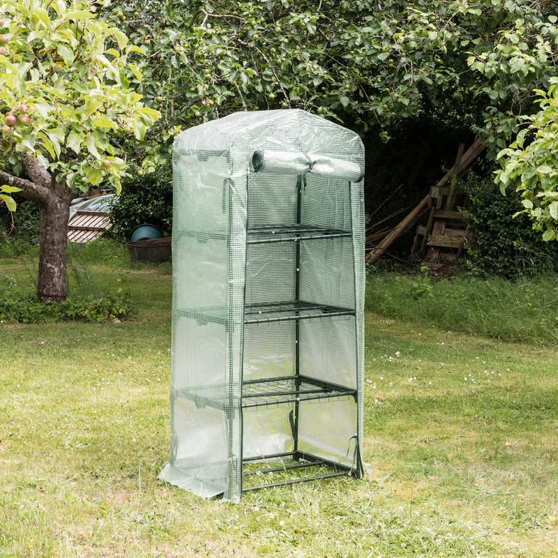 Plastic 4-Tier Mini Greenhouse - 3ft x 6ft - By Harbour Housewares