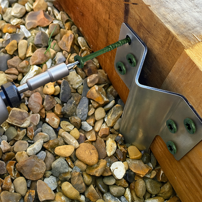 Galvanised Steel Railway Sleeper Brackets - 40cm - Pack of 10