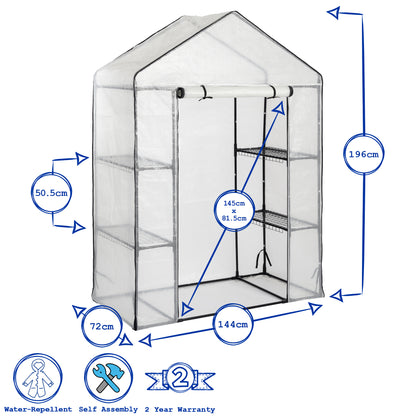 Harbour Housewares Harbour Housewares 3 Tier Multi Shelf Greenhouse - White